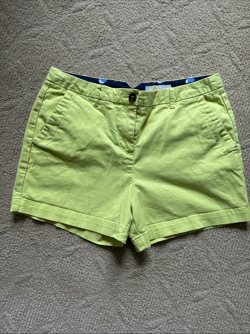 Boden Lime/ Yellow Women's Chino Shorts